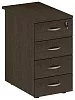 Тумба приставная 4-х ящичная с центральным замком